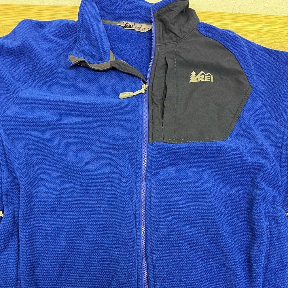 REI Like New Blue Fleece Jacket - Men’s L - Picture 5 of 7
